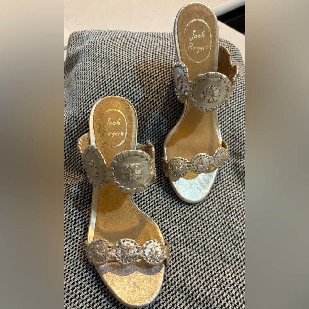 Gold Jack Rogers Platforms size 8M